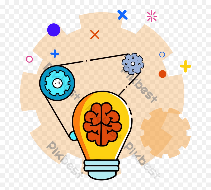 Light Bulb Brain Thinking Picture - Light Bulb Png,Brain Lightbulb Icon