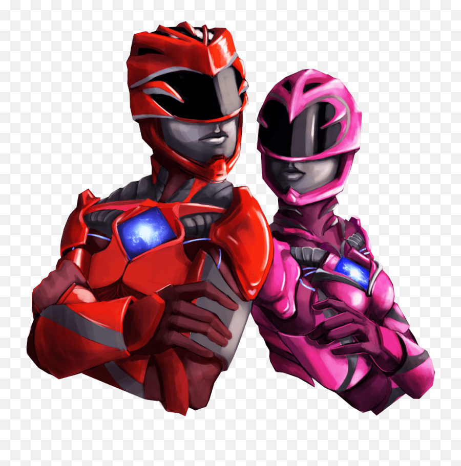 Sabanu0027s Power Rangers From Lionsgate Messaging Stickers - Red Power Ranger With Pink Ranger Png,Red Power Ranger Png