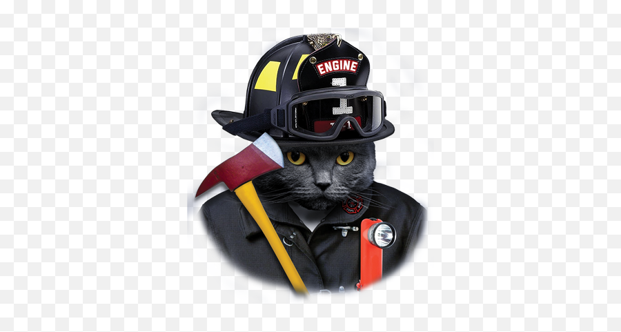 Cat Firefighter Png Icon Leprechaun Helmet