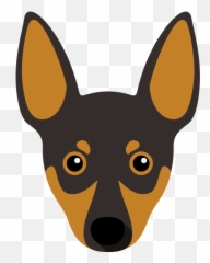 Miniature Pinscher Icon Patternu0027 - Personalised Rat Terrier png
