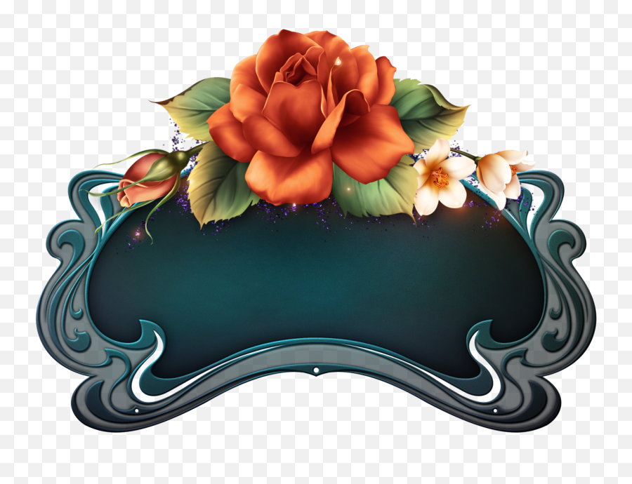 Download Summer Roses Flower Boarders - Picture Frame Png,Boarders Png