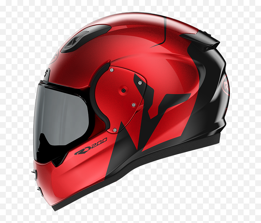 Ro200 Troyan Black - Red Roof International Casque Moto Noir Et Rouge Png,Red Icon Helmet