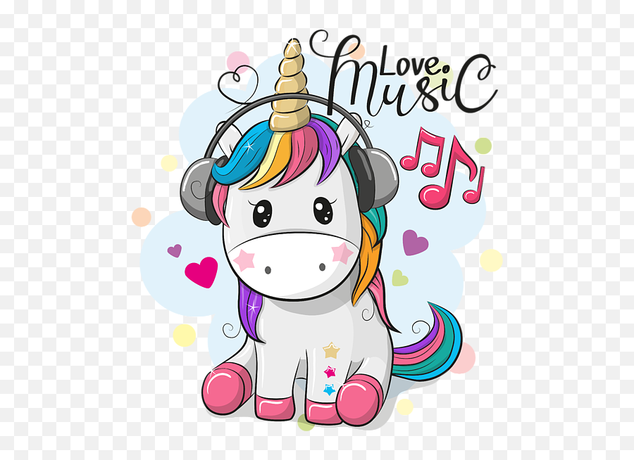 Music Loving Unicorn Cute Magical Horse Galaxy Case For Sale - Unicorn Music Png,Samsung Galaxy S4 Headphone Icon