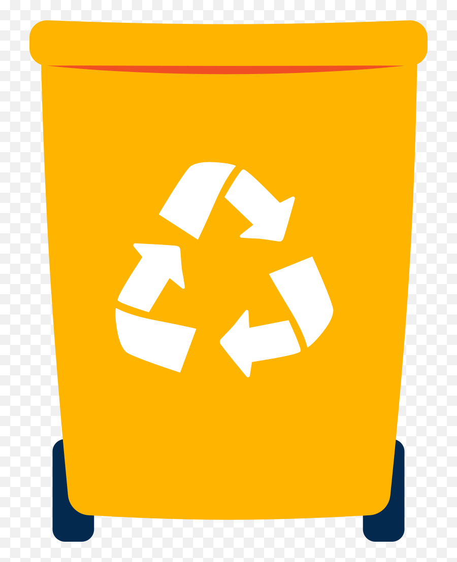 Recycling Bin Illustration In Png Svg - Tacho De Reciclaje Amarillo,Cool Recycle Bin Icon