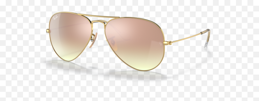 Aviator Large Metal Sunglasses In Gold And Copper Ray - Ban Ray Ban Rb3025 Aviator Large Metal Png,Icon Ray Ban