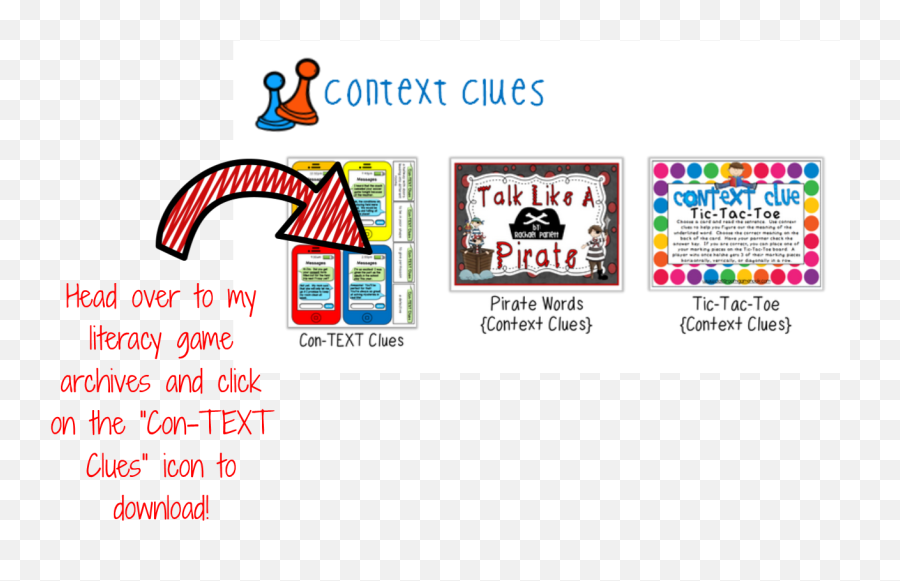 Con - Text Clues Center Game Classroom Freebies Language Png,Clue Icon