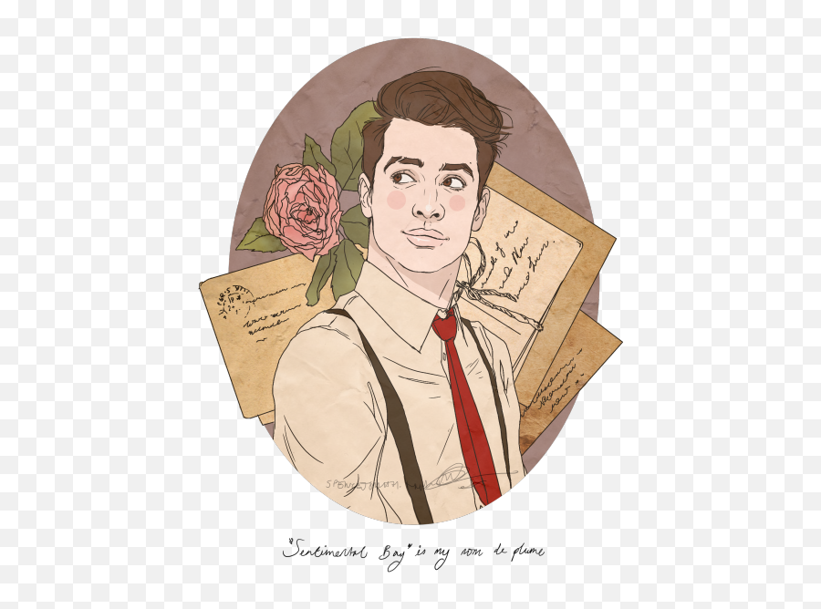 Lyric Drawing Portrait Transparent U0026 Png Clipart Free - Panic At The Disco Fan Art,Brendon Urie Png