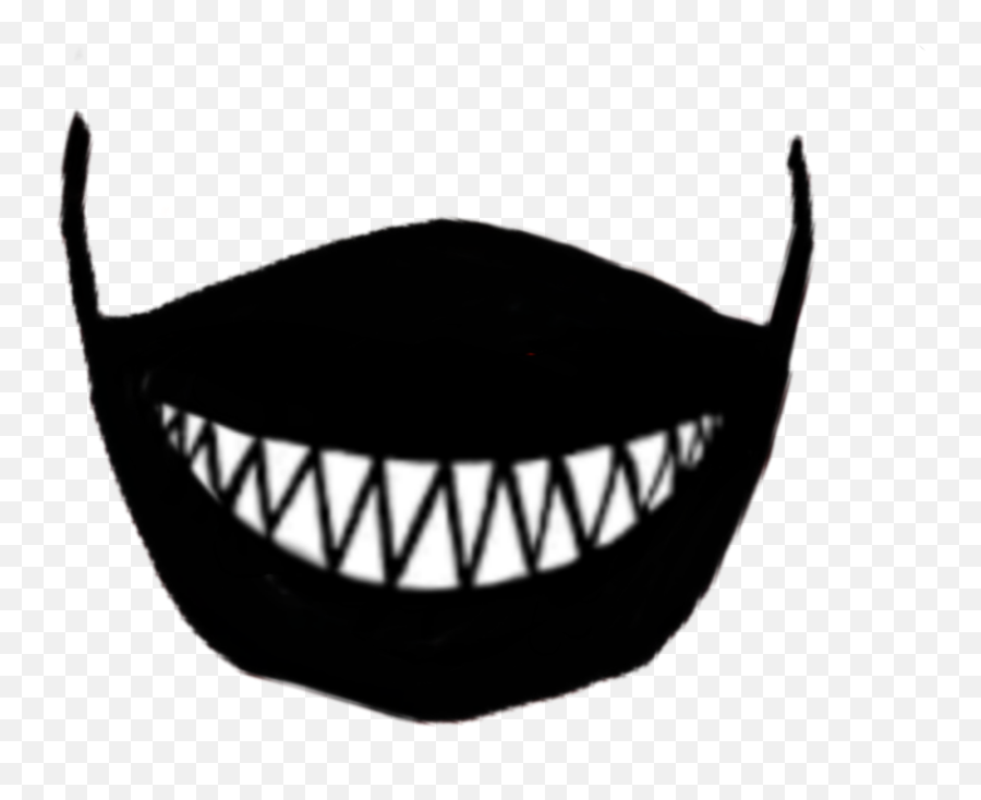 Teethmaskmaskteethblackwhiteanime - Trash Gang Mask Png,Black Mask Png