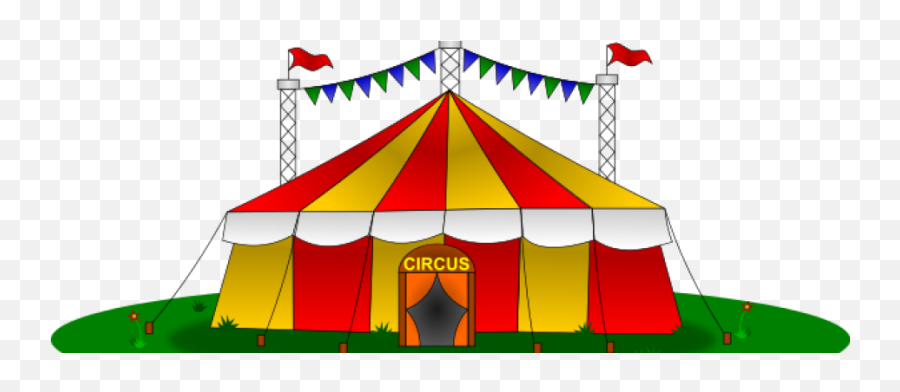 Circus Tent Cartoon Png Transparent - Outside Of A Circus,Circus Tent Png