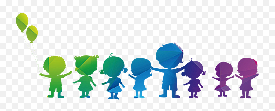 Silhouette Fundal - Children Silhouettes Holding Hands Png Children Silhouette Clip Art Png,Png Silhouettes