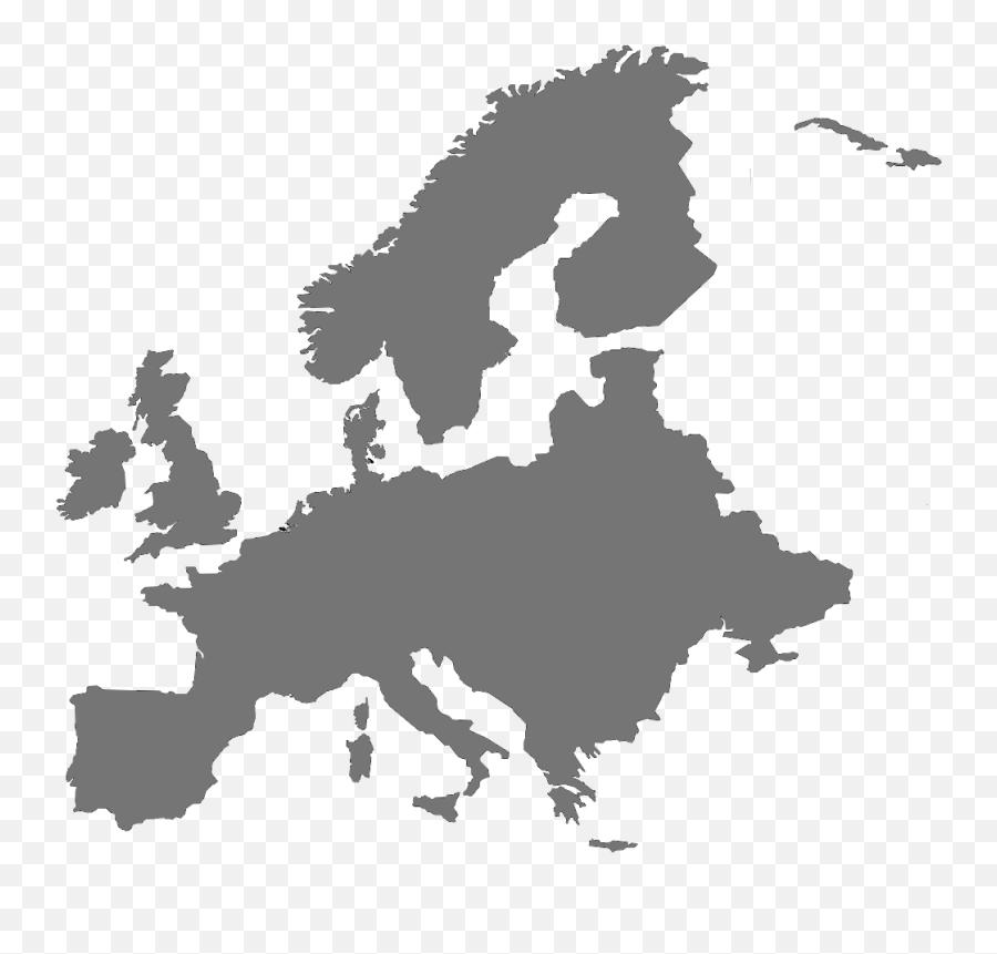 Transparent Europe Clipart - Simple Europe On A Map Png,Europe Map Png