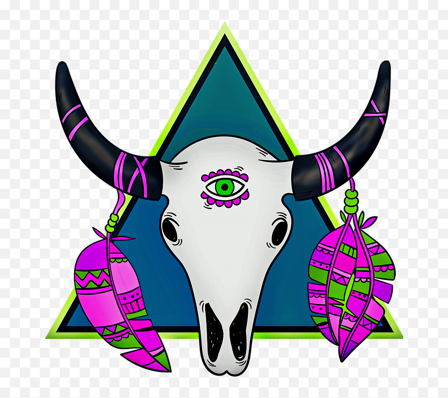 Boho Skull Feathers Evil Eye - Free Image On Pixabay Evil Eye Png,Evil Eyes Png