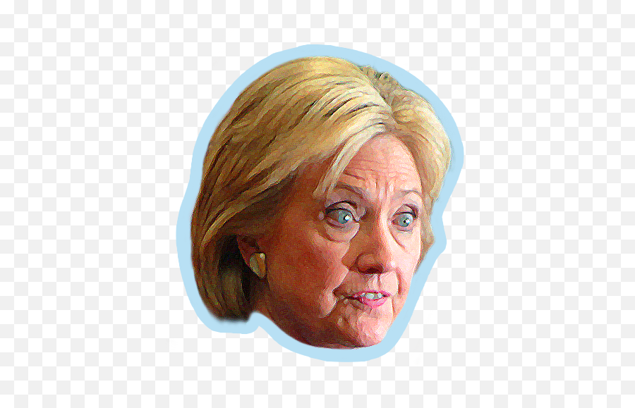 Electionmoji - Hillary Clinton Emoji Hillarymoji By Watercolor Paint Png,Hillary Face Png