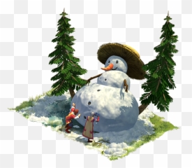 Lazy Snowman - Elvenar Event Buildings png