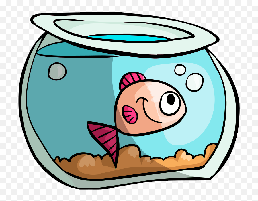 Fish Tank Vector Png Image - Transparent Fish Bowl Fish Cartoon,Fish Bowl Png