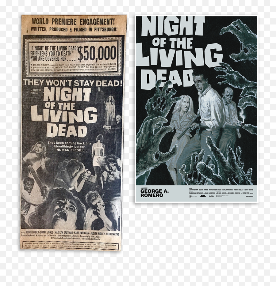 Cmon - Night Of The Living Dead Poster Png,Bite Mark Png