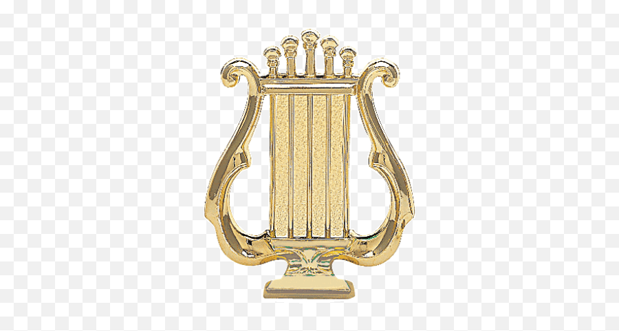 Gold Music Png - Music Lyre,Gold Plaque Png