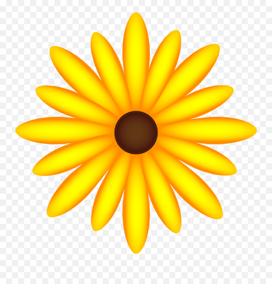 Graphics And Fiction 10 Different Shades Of Simple - Sunflower For Kids To Draw Png,Simple Flower Png