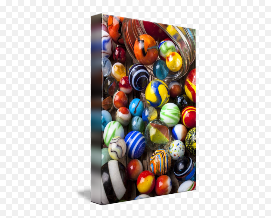 Png Jar Of Marbles - Canvas Print,Marbles Png