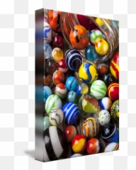 Png Jar Of Marbles - Canvas Print,Marbles Png