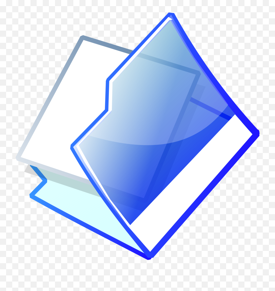Free Clipart Open Folder Dagobert83 - Folder Gif No Background Png,Dark Blue Folder Icon