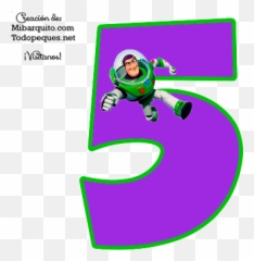 Numero 5 Buzz Lightyear Numbers Toy Story Mi Barquito - Numero 5 Buzz Lightyear Png,Buzz Lightyear Transparent