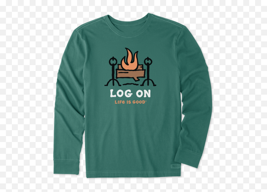 Menu0027s Log - Life Is Good Long Sleeve Shirts Png,Icon 80 Fireplace