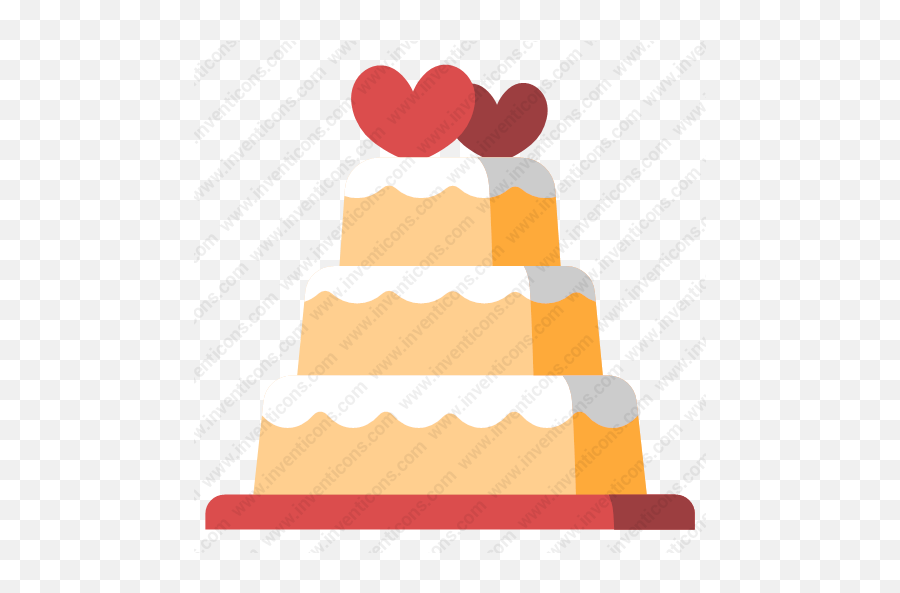 Download Wedding Cake Vector Icon Inventicons - Cake Decorating Supply Png,Yellow Cake Icon