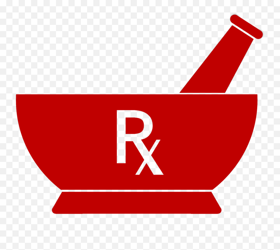 Red Mortar And Pestle Rx - Mortar And Pestle Rx Symbol Pharmacy Mortar And Pestle Png,Rx Icon