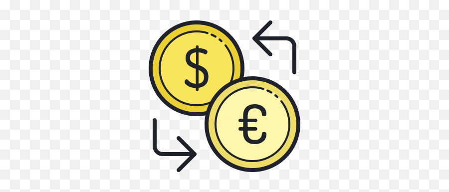 Currency Exchange Icon In Color Hand Drawn Style - Dot Png,Currencies Icon