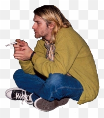 Png Transparent Kurt Cobain - Kurt Cobain Smoking Cigarette,Nirvana Png