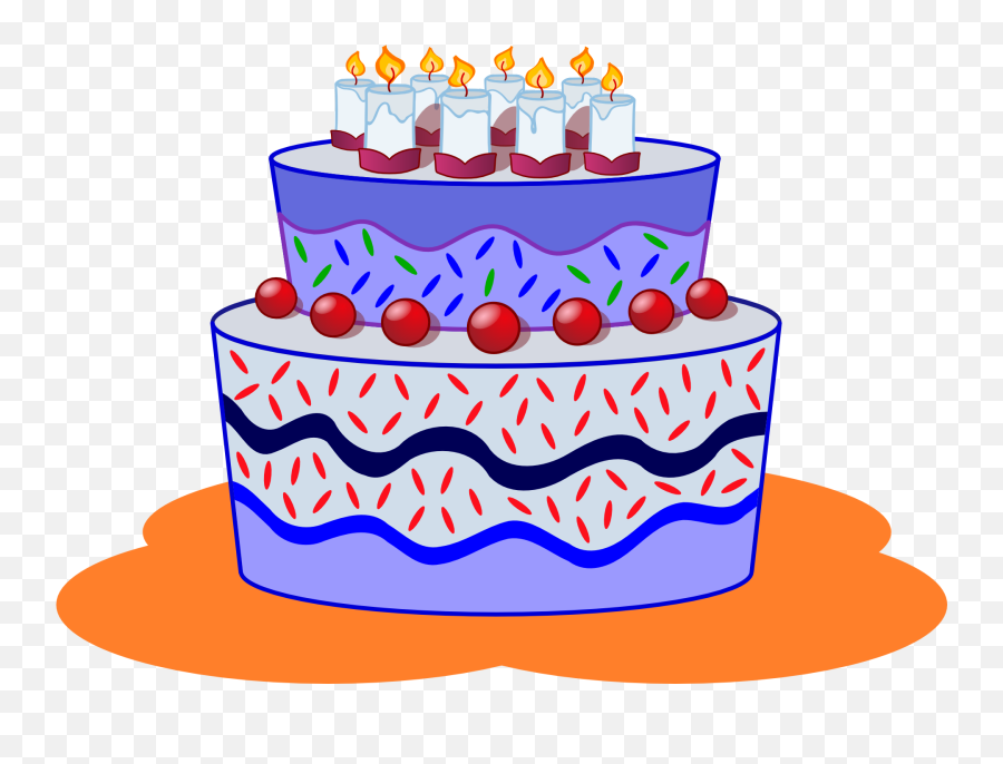 Birthday Cake Clipart Free Image - Boy Birthday Cake Cartoon Png,Birthday Cake Clipart Transparent Background