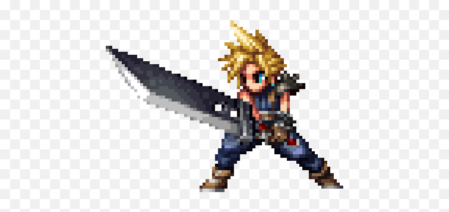 Long Awaited Cloud Strife Arrives To - Cloud Strife Pixel Art Png,Cloud Strife Png