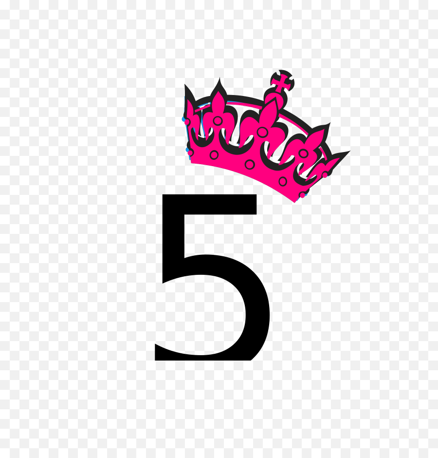 Pink Tilted Tiara And Number 4 Clip Art - Happy Birthday 24 Png,Number 4 Png