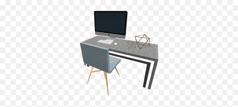 Tumblr Computer Desk - Roblox Computer Desk Png,Computer Desk Png