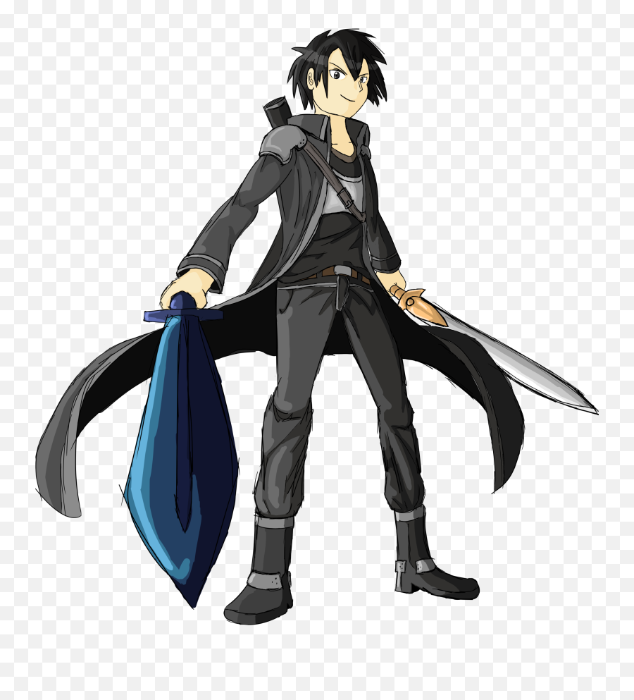 Kirito Render I Drew For My Tabletop - Sword Art Online Kirito Render Png,Kirito Png