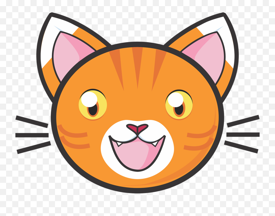 Library Of Cat Head Picture Black And - Cartoon Cat Head Png,Cat Head Png