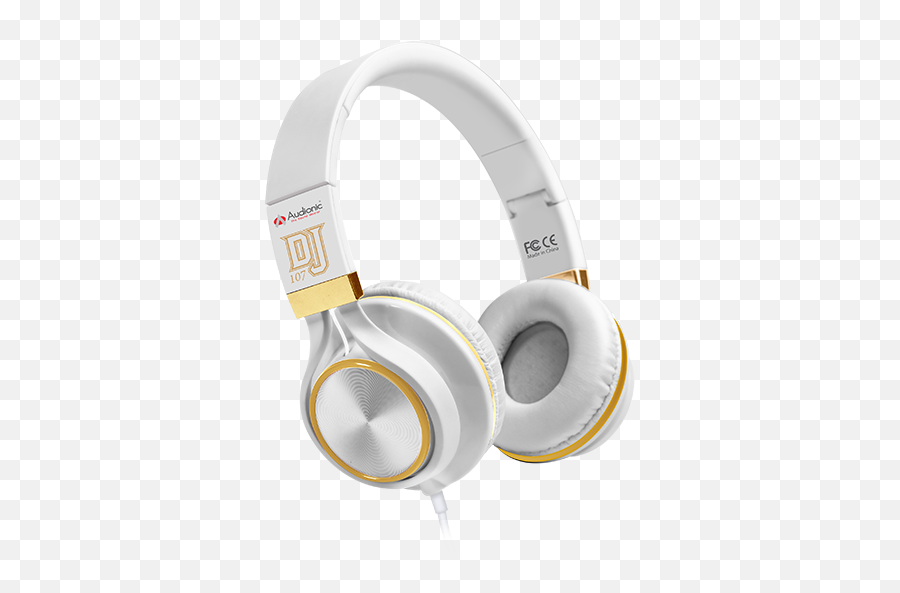 White Dj Headphones - Audionic Headphone White Png,Dj Headphones Png