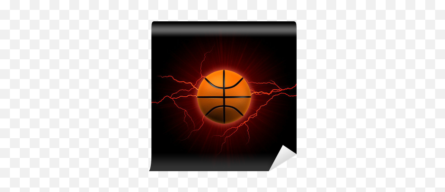 Basketball With Red Lightning Wall Mural U2022 Pixers We Live To Change - Razor Blade Heart Transparent Png,Red Lightning Png