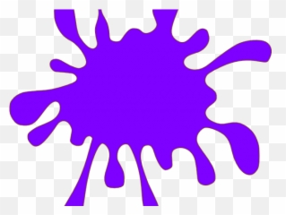 Violet Clipart Splat - Black Paint Splatter Png Holi And White