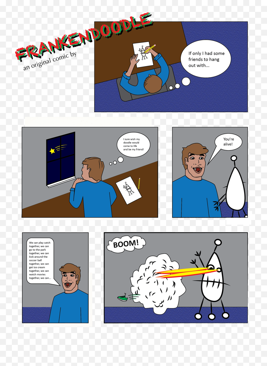 Frankendoodle Comic Strip - Cartoon Png,Doodlebob Png