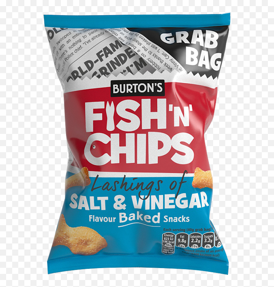 Fish U0027nu0027 Chips Salt U0026 Vinegar Grab Bag - Burtonu0027s Biscuits Burton Fish And Chips Salt And Vinegar Png,Bag Of Chips Png