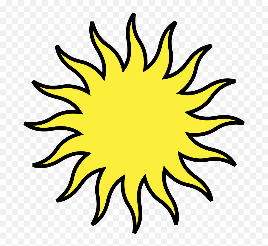Héraldique Meuble Soleil - Sun Outline Clipart Full Size Coat Of Arms Sun Png,Sun Outline Png