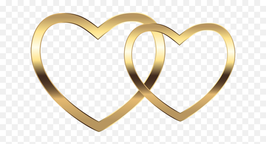 Png Gold Heart Vector Clipart - Gold Hearts Clipart,Heart Vector Png