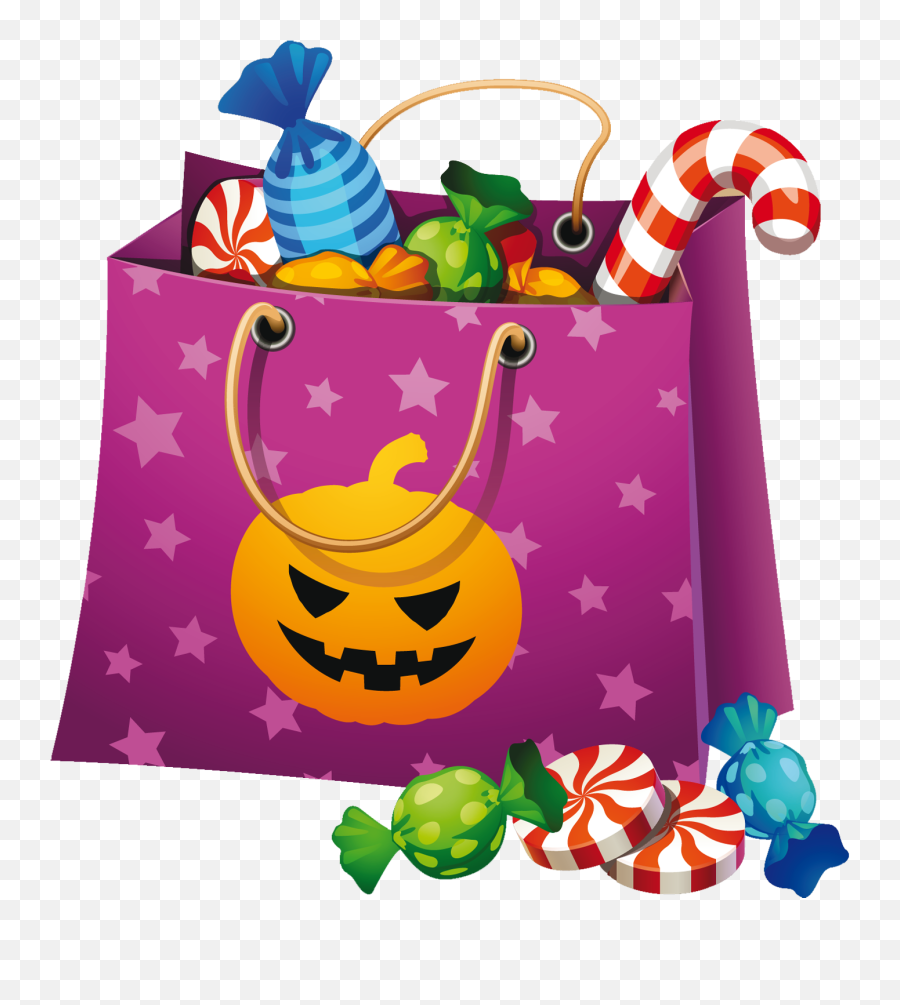 Halloween Candy Clipart Png - Halloween Candy Bag Png,Candy Clipart Png