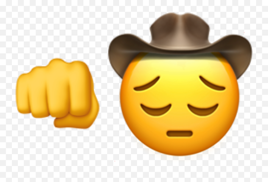 Sad Sadcowboy Cowboy Sticker - Sad Cowboy Emoji Png,Fist Emoji Png