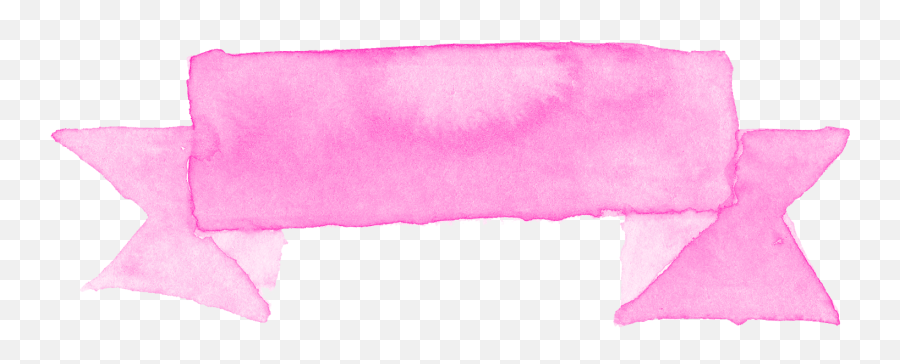 7 Pink Watercolor Ribbon Banner - Towel Png,Watercolor Banner Png