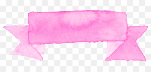 7 Pink Watercolor Ribbon Banner - Towel png
