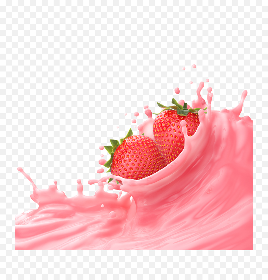 Hd Strawberry Milk Png Image Free Download - Strawberry Milk Splash Png,Strawberries Transparent Background