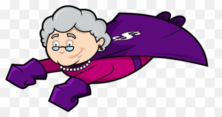 Super Grandma Cartoon Png Clipart - Super Grandmother Png,Granny Png